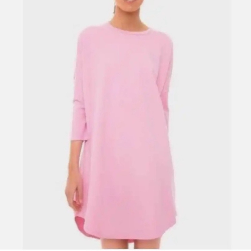 Pomander Place Tuckernuck Sue Women’s L/XL Pink Midi Dress 3/4 Sleeve